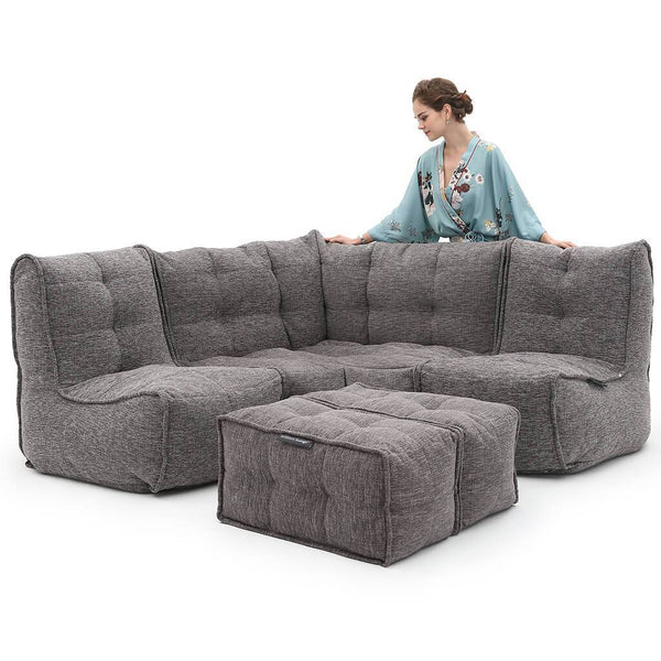 Mod 4 Corner Deluxe Modulsofa Luscious Gray Innedørs modulsofa