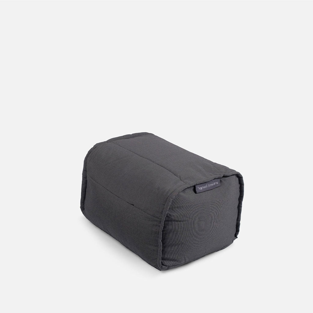 Ottoman Deluxe Black Rock (Sunbrella) Utendørs saccosekk