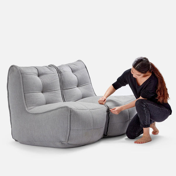 Twin Couch Modulsofa Keystone Gray Innedørs saccosekk