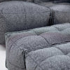 Twin Ottoman Modulsofa Titanium Weave Innedørs modulsofa