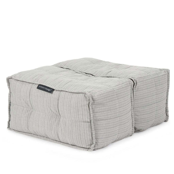 [Outlet] Twin Ottoman Modulsofa Silverline