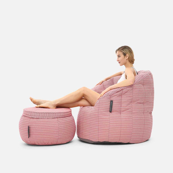 Butterfly Sofa Deluxe Raspberry Polo Utendørs saccosekk