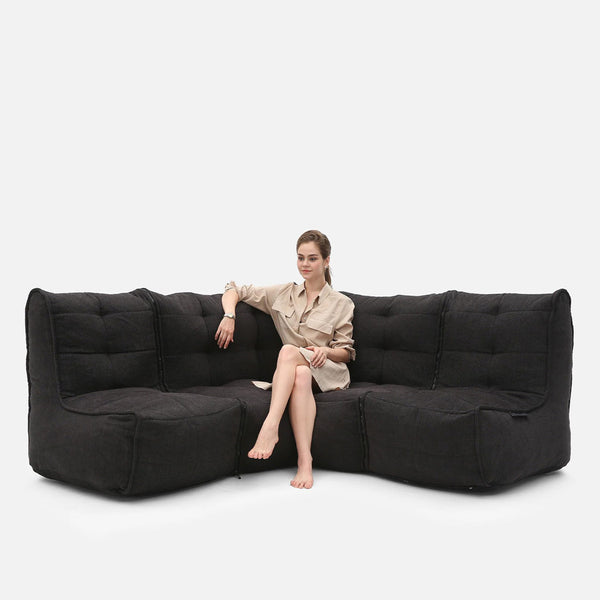 Mod 3 Cozy Corner Modulsofa Black Sapphire Innedørs modulsofa