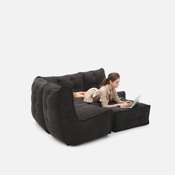 Mod 4 Corner Deluxe Modulsofa Black Sapphire Innedørs modulsofa