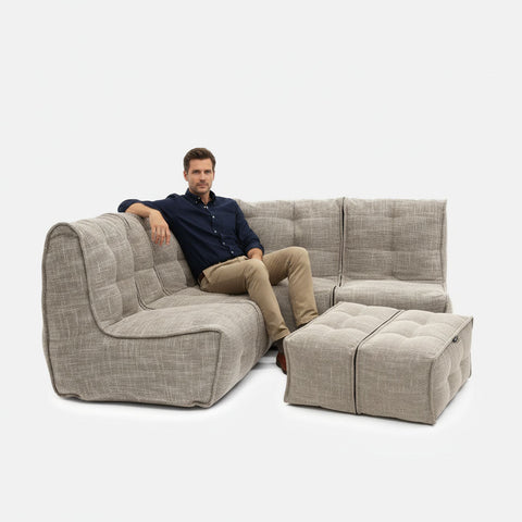 Mod 4 Corner Deluxe Modulsoffa Eco Weave 