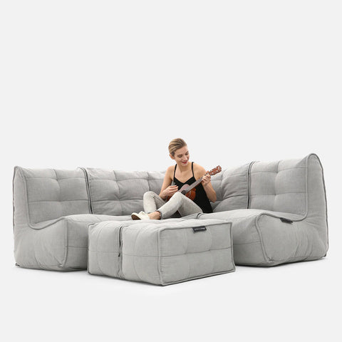 Mod 4 Corner Deluxe Modulsoffa Keystone Grå 