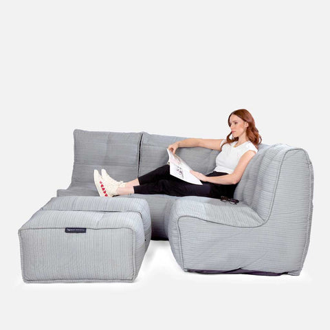 Mod 4 Corner Deluxe Modulsoffa Silverline 