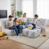 Mod 4 Corner Deluxe Modulsofa Silverline Utendørs modulsofa