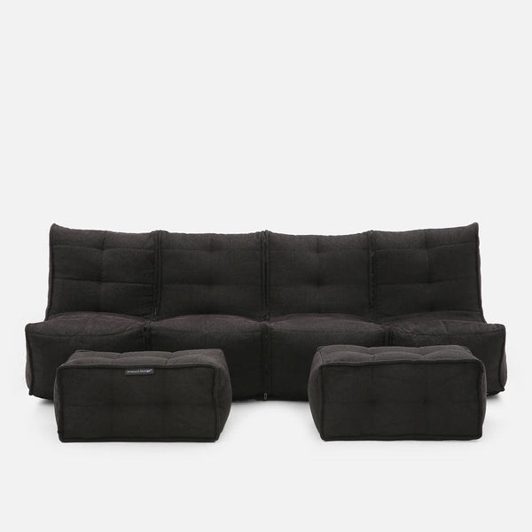 Mod 4 Quad Couch Modulsofa Black Sapphire Innedørs modulsofa