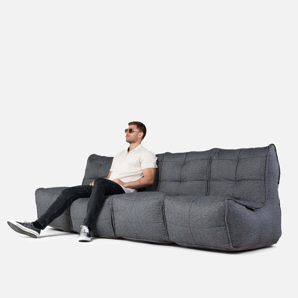 Mod 4 Quad Couch Modulsoffa Titanium Weave utomhus modulsoffa