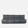 Mod 4 Quad Couch Modulsoffa Titanium Weave utomhus modulsoffa