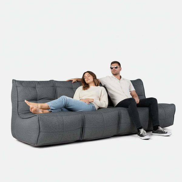 Mod 4 Quad Couch Modulsoffa Titanium Weave utomhus modulsoffa