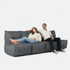 Mod 4 Quad Couch Modulsoffa Titanium Weave utomhus modulsoffa