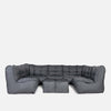 Mod 6 Lounge Max Modulsoffa Titanium Weave utomhus modulsoffa