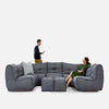 Mod 6 Lounge Max Modulsoffa Titanium Weave utomhus modulsoffa