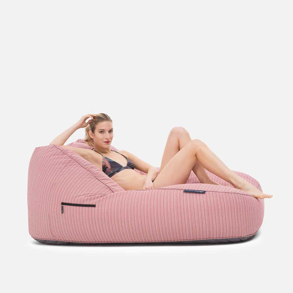 Satellite Twin Sofa Deluxe Raspberry Polo Utendørs saccosekk