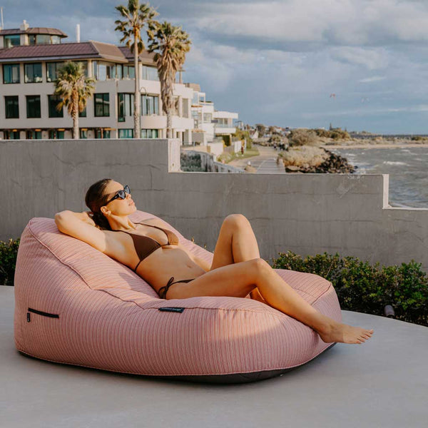 Satellite Twin Sofa Deluxe Raspberry Polo Utendørs saccosekk