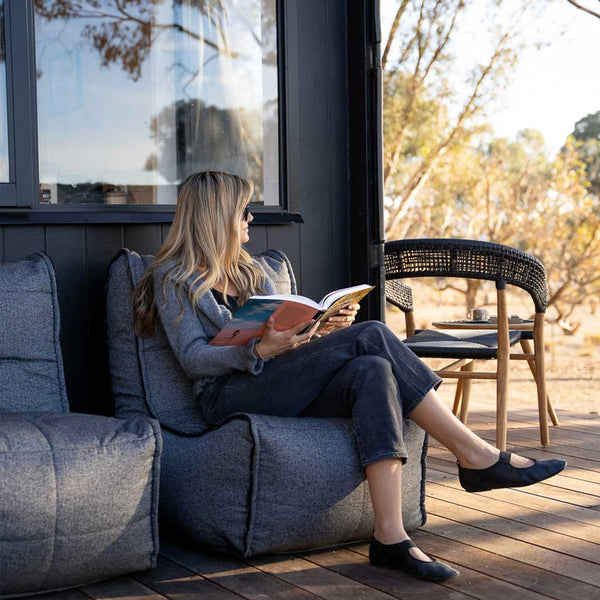 Twin Couch Modulsofa Titanium Weave Utendørs modulsofa