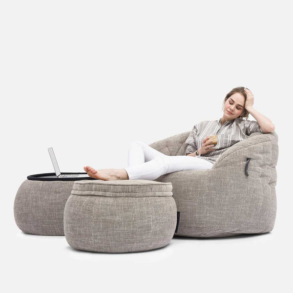 Wing Ottoman Eco Weave Innedørs saccosekk