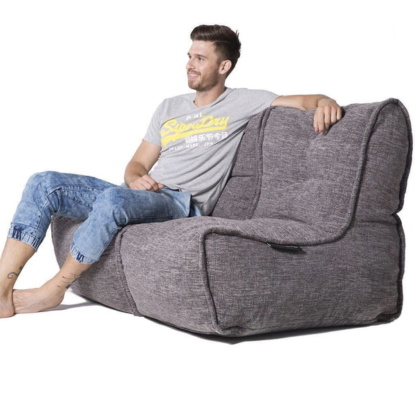 Twin Couch Modulsofa Luscious Grey Sakkosekk Twin Couch 